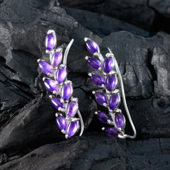 Marie Purple Stud Earrings for Everyday Glam