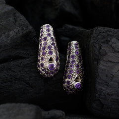 Bianca Purple Stud Earrings for Everyday Glam