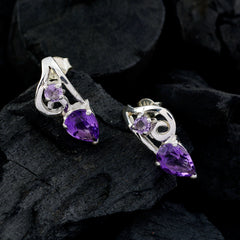 Gabriela Purple Stud Earrings for Chic Style