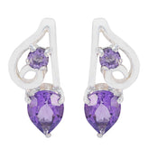 Gabriela Purple Stud Earrings for Chic Style Amethyst Purple Stud