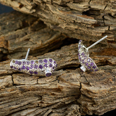 Bianca Purple Stud Earrings for Everyday Glam