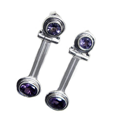 Agnes Purple Stud Earrings for Everyday Glam