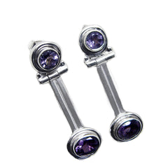Agnes Purple Stud Earrings for Everyday Glam