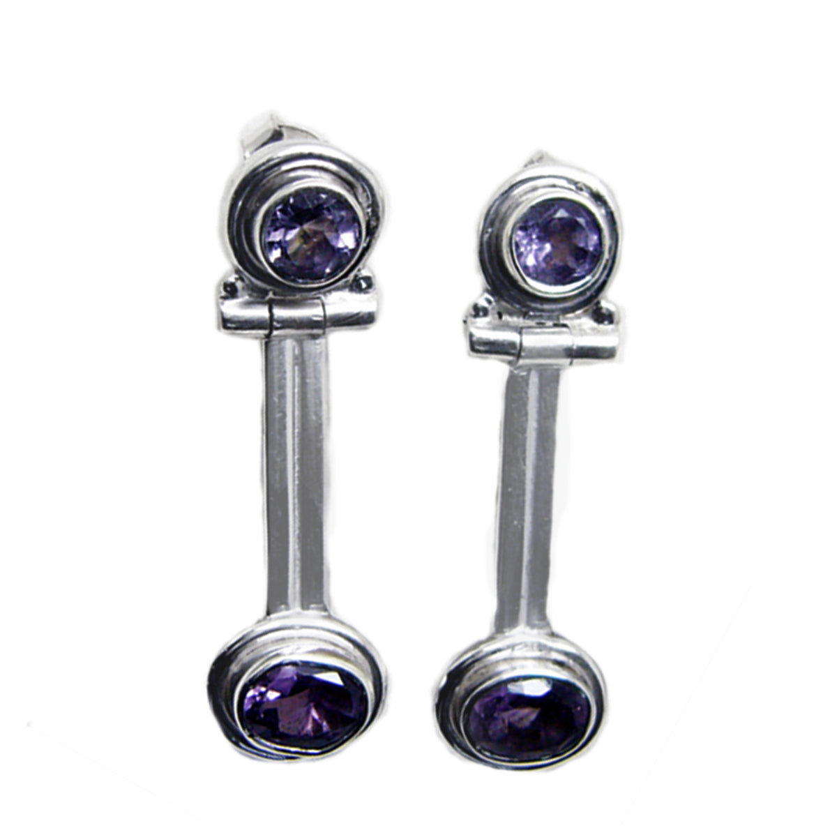 Agnes Purple Stud Earrings for Everyday Glam Amethyst Purple Stud