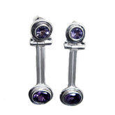 Agnes Purple Stud Earrings for Everyday Glam Amethyst Purple Stud