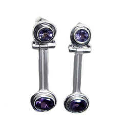 Agnes Purple Stud Earrings for Everyday Glam Amethyst Purple Stud