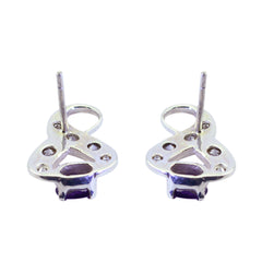 Elena Purple Stud Earrings for Everyday Glam