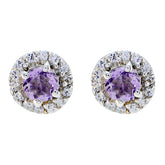 Isabella Purple Stud Earrings for Everyday Glam Amethyst Purple Stud