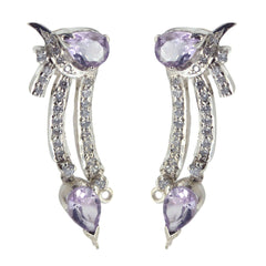 Ivana Purple Stud Earrings - Glamorous Gemstone Jewelry
