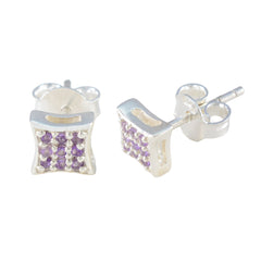 Valentina Purple Stud Earrings for Everyday Glam