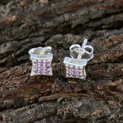 Valentina Purple Stud Earrings for Everyday Glam