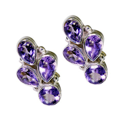 Rina Purple Stud Earrings for Everyday Glam