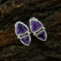 Paula Purple Stud Earrings for Stylish Fashion Statements