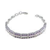 Zoe Purple Tennis Bracelet Gift for Glamorous Style Amethyst Purple