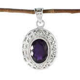 Harper Purple Vintage Statement Pendant for Glam Looks Amethyst Purple Purple