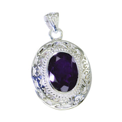 Harper Purple Vintage Statement Pendant for Glam Looks