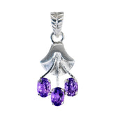Addison Purple Wedding Pendant with Elegant Design Amethyst Purple Purple