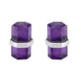 Fernanda Purple Whisper Solitaire Earrings in Amethyst Amethyst Purple Stud