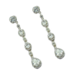 Putri White Stud Earrings - Elegant Fashion Jewelry