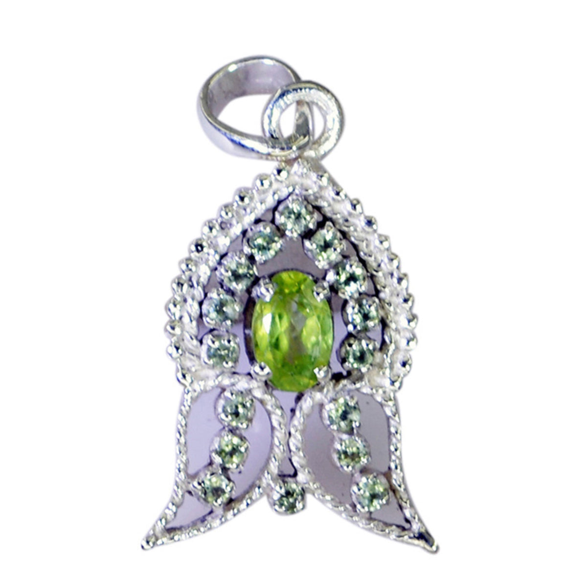 Rebeca Green Proposal Jewelry Pendant with Gemstone Accent Peridot Green Green