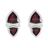 Rebeca Red Stud Earrings for Everyday Glam Garnet Red Stud