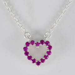 Priya Red Abstract Dainty Pendant Heart Necklace