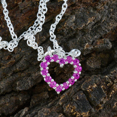 Priya Red Abstract Dainty Pendant Heart Necklace