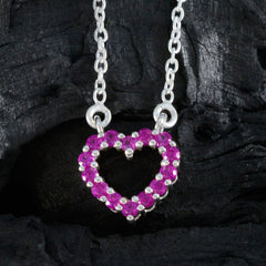 Priya Red Abstract Dainty Pendant Heart Necklace