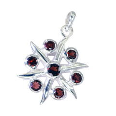 Mathilde Red Bubble Pendant Necklace in Silver