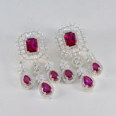Ayesha Red Chunky Stud Earrings for a Bold Look