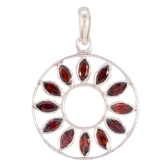 Camila Red Cocktail Pendant - Dazzling Gemstone Style Garnet Red Red