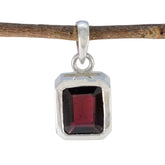 Lorena Red Dainty Pendant in Stylish Silver Setting Garnet Red Red