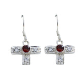 Yuna Red Dangle Earrings India with Gemstone Accents Garnet Red Dangle