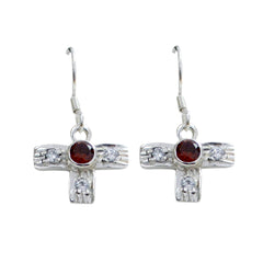 Yuna Red Dangle Earrings India with Gemstone Accents Garnet Red Dangle