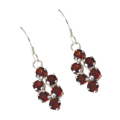 Rina Red Dangle Earrings India - Stylish Gemstone Jewelry