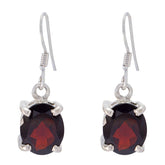 Josephine Red Dangle Earrings for Stylish Elegance Garnet Red Dangle