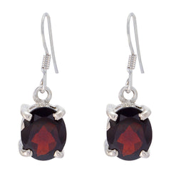 Josephine Red Dangle Earrings for Stylish Elegance Garnet Red Dangle