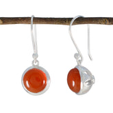 Clara Red Dangle Earrings with Vibrant Gemstone Design Red Onyx Red Dangle
