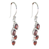 Hanna Red Dangle Earrings for Fashionable Looks Garnet Red Dangle