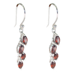 Hanna Red Dangle Earrings for Fashionable Looks Garnet Red Dangle