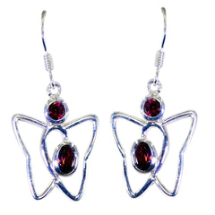 Olivia Red Dangle Earrings with Elegant Design