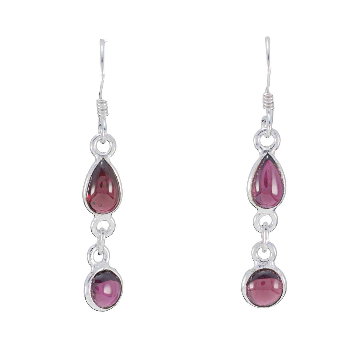 Noelia Red Dangle Earrings for Everyday Glam Garnet Red Dangle