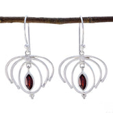 Greta Red Dangle Earrings for Everyday Glam Garnet Red Dangle