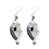 Freya Red Dangle Earrings for Stylish Everyday Wear Garnet Red Dangle