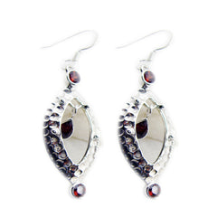 Freya Red Dangle Earrings for Stylish Everyday Wear Garnet Red Dangle