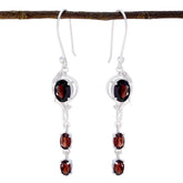 Ivy Red Dangle Earrings for Everyday Glamour Garnet Red Dangle