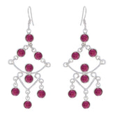 Nayara Red Dangle Earrings for Vibrant Style Garnet Red Dangle
