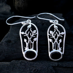 Sarah Red Dangle Earrings with Tree Design