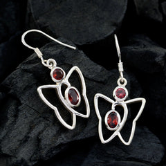 Olivia Red Dangle Earrings with Elegant Design