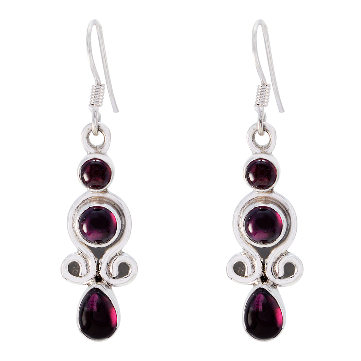 Rebeca Red Featherlight Dangle Earrings for Glam Looks Garnet Red Dangle